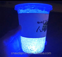 Sous-verres LED écologiques en plastique à changement de couleur, imprimés en soie, clignotants, pour discothèques, bars, fêtes, portables