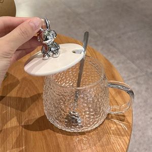 Nouvelle tasse à eau en céramique en forme d'ours en peluche de haute qualité avec couvercle et cuillère, résistante à la chaleur, écologique, capacité de 11 OZ/320 ML, pour le café au bureau - Product Image 3