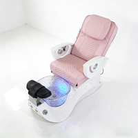 Équipement de salon de manucure, fauteuil de pédicure électrique de luxe avec base inclinable blanche, fauteuil de manucure avec massage