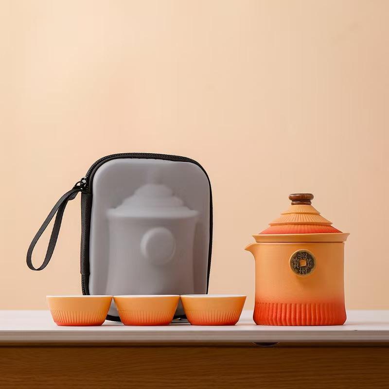 Forbidden city cultural creative quick cup-gradient orange