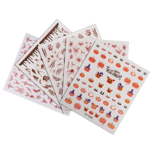 <strong>Halloween</strong> Nail Stickers Skull Pumpkin Witch Ghost Clown Easy Apply Festival - Product Image 4