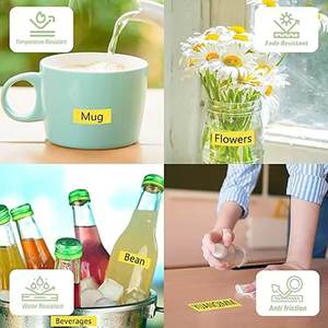 Cinta de Etiquetas Compatible TZe 621 TZe-621 Negra sobre Amarilla 9mm X 8m - Product Image 4