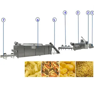 Macarrão linha massa extrusora fazendo máquina italiano massa produção linha