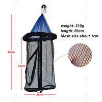 Panier à poisson flottant support de pêche 310g 85cm seau Portable pliable maille filet pêche appâts Cage de stockage