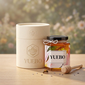 Botellas y frascos para <span class=keywords><strong>mermelada</strong></span> de 250 gramos, tarros de lujo para miel de 60 ml, tarros hexagonales de vidrio para miel con tapa negra - Product Image 1