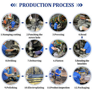 مفصلات أبواب سهلة التركيب بزاوية 180 درجة، تشغيل صامت، محامل بلاستيكية مدمجة، مفصلات أبواب من الفولاذ المقاوم للصدأ 304 - Product Image 6