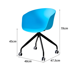 Chaise de réception pivotante en plastique <span class=keywords><strong>pas</strong></span> chère, fauteuil de bureau pivotant en plastique pour salon avec roulettes - Product Image 6