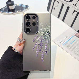 <span class=keywords><strong>Funda</strong></span> Protectora para Teléfono Móvil de TPU y PC con Estampado de Flores Moradas Originales y Galvanoplastia Plateada para <span class=keywords><strong>Samsung</strong></span> A55 A56 <span class=keywords><strong>S20FE</strong></span> S21FE S23FE - Product Image 4