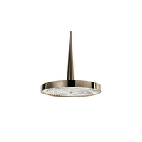 Luminaire suspendu circulaire luxueux en acier inoxydable doré pour salle à manger, comptoir de bar