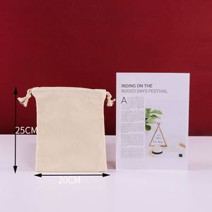 Sac à main en coton 100% naturel biodégradable et lavable à double cordon - Sacs en mousseline géométriques de 10 x 12 pouces pour le rangement des chaussures - Product Image 2