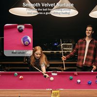 RAYKEEP 4.5/6Ft Katlanabilir Snooker Masası 2 İsteka Çubuğu ve Top Seti ile - Ahşap ve MDF