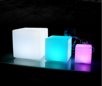 Chaise cube LED lumineuse décorative à la mode, rechargeable, avec télécommande, changeant de couleur RGB, pour la nuit