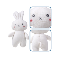 En gros Tricoté Mignon Bébé Confort Poupée Lapin Crochet Animaux Jouets À La Main Amigurumi Lapin En Peluche Jouets