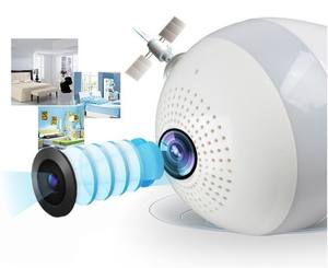 Drahtlose Lampen kamera 360-Grad-Panorama Netzwerk monitor 1080HD WLAN-Kamera Weißlicht Infrarot licht Nachtsicht lampe Kamera - Product Image 4