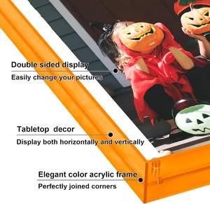 Cadre <span class=keywords><strong>photo</strong></span> flottant en <span class=keywords><strong>acrylique</strong></span> personnalisé, écologique, imperméable, translucide, néon, coloré, pour bureau, table, décoration murale - Product Image 3