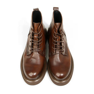 Bottes Chelsea et Chukka pour hommes en cuir de vachette de haute qualité, à lacets, imperméables, pour l'automne, chaussures décontractées - Product Image 5