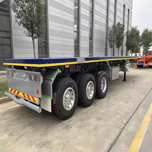 Semirremolque de Plataforma Plana de 3 Ejes de 20 pies/40 pies Personalizado de Fábrica, Nuevo Remolque de Caja de Acero para Transporte Especial con Neumáticos 12r22.5 - Product Image 6