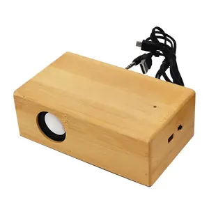 Custom Wooden Portable Handphone Small Outdoor Induction Wireless Bluetooth Speaker