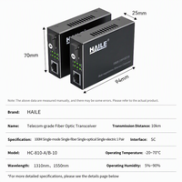 Konverter Media HAILE Netlink Gs 03b 1.25G 10KM 20KM 8Port 2Port Gigabit 2Sfp Fiber Optik Switch Jaringan Cctv Oem Odm