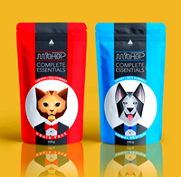 Sac pour aliments pour animaux de compagnie en aluminium et plastique Mylar imprimé en héliogravure, autoportant, à fond carré, avec fermeture éclair supérieure