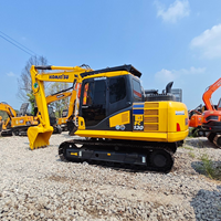 Excavatrice Komatsu PC130 d'occasion, PC120, PC130, PC138, PC150, pelle sur chenilles hydraulique de 13 tonnes pour travaux de construction