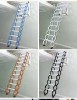 Escalier de grenier moderne pliable, échelle télescopique, échelle de loft, 2 marches, capacité de charge 300 kg, hauteur extensible 10 pieds