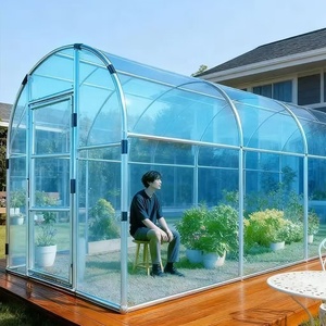 Serre tunnel moderne en métal 3x4x2.2m, écologique et étanche, pour jardin domestique et plantes - Product Image 1