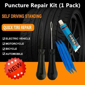 Portable 8pcs Tire Repair Tools Universal Tubeless Tires Repair Quick Emergency Tire Repair Kit
