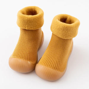 Chaussons Épaissis d'<span class=keywords><strong>Hiver</strong></span> à Semelle Souple pour Bébé, Chaussures de Marche Antidérapantes Couleur Unie et Chaudes - Product Image 6