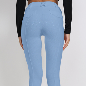 <span class=keywords><strong>Pantalon</strong></span> d'équitation pour femmes pleine couleur <span class=keywords><strong>pantalon</strong></span> d'équitation siège complet poche latérale culotte équestre 4 voies Stretch Leggings d'équitation pour dame - Product Image 5