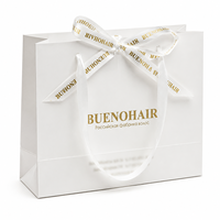 Emballage de boutique sacs en papier biodégradables pour faire du shopping ruban sérigraphié en relief avec logo personnalisé pour vêtements fourrure