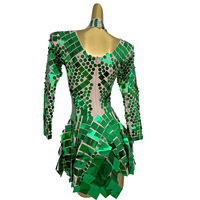 Bling paillettes paillettes boîte de nuit fête une ligne Mini robe femmes Live House chanteur danseur scène Performance Costume Festival tenue