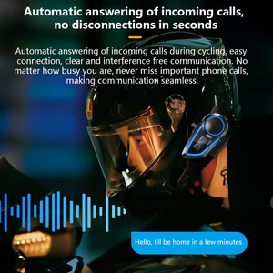 Intercomunicador BT para casco de motocicleta, auriculares con pantalla LED, 1 unidad - Product Image 5