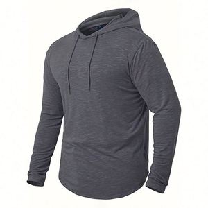 Fashion Men's Portable Hooded <b>Sweater</b> Jacket Promotional Outdoor Casual Wear Silk Screen Printed Logo <b>Plus</b> <b>Size</b> Solid Hoodies - Product Image 1