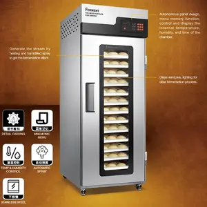 हीटर किण्वन मशीन बेकरी ब्रेड डोनट रिटार्डर आटा प्रूफर के साथ प्रशीतित प्रोवर उपकरण को अनुकूलित करें