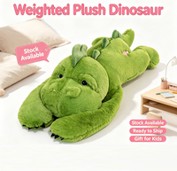Dinosaure en peluche lesté 60 cm, animal en peluche doux, prêt à être expédié, cadeau pour enfants, décoration intérieure, faible MOQ, directement de l'usine