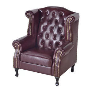 Chaise de salon en cuir synthétique, siège de style américain Antique - Product Image 5