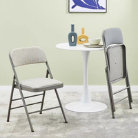 Chaise pliante moderne en acier pour jardin, camping, extérieur, salle à manger, maison, bureau et hôtel