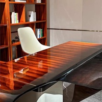 Ensemble de mobilier de bureau modulaire en bois Table de président de direction avec tiroirs de bureau en forme de L pour le salon