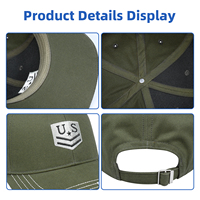 Gorra de Béisbol Deportiva Unisex Casual para Adultos, Diseño de Camuflaje Verde, Bordado Personalizado con Parche de EE. UU., Ajustable, de Fábrica OEM