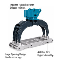 We-Attach WGW04 Certifié CE, Grappin hydraulique pour bois et pierres, pour excavatrice de 7-11 tonnes, à vendre
