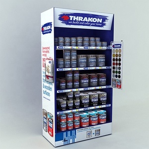 Estante de exhibición de aceite de motor de lubricante de piso resistente al por menor de supermercado personalizado estante de exhibición de pintura de coche de aceite - Product Image 1