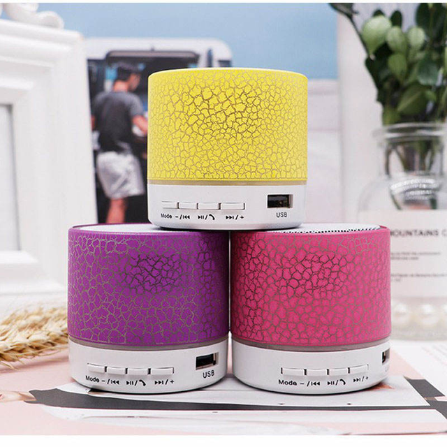 Hot Sale Promotional Gift A9 Portable Crack Design Wireless Mini Size BT TF USB Music Speaker With RGB LED Light