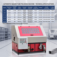 Machine automatique de polissage et d'ébavurage de tubes carrés à haute précision, finition miroir, pour tubes en acier inoxydable/acier au carbone, avec moteur intégré