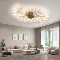 Lustre Suspension Plafonnier LED Moderne en Acrylique Effet Feu d'Artifice pour Chambre, Salon, Éclairage Intérieur