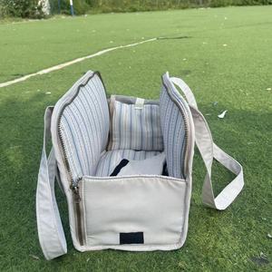 Tragbarer, faltbarer Fahrrad-Transportkorb aus Baumwollnetz für kleine Hunde und Katzen – Ein-Schulter-Haustier-Rucksack mit Reißverschluss, groß, modisch - Product Image 2