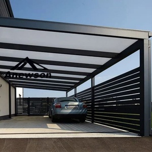 Vente en gros d'usine de parking extérieur de qualité, étanche et bon marché pour la maison, gazebo, toiture de garage, abri d'auto en acier et aluminium - Product Image 4