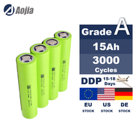 Batterie cylindrique LiFePO4 3,2 V 15 Ah 32140, cellule de batterie lithium-ion rechargeable avec 3000 cycles pour véhicules électriques et voiturettes de golf