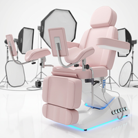 Table de massage électrique multifonctionnelle professionnelle pliable et portable en PVC pour soins du visage et thérapie, idéale pour salon moderne