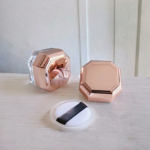 Pot à rouge à lèvres carré rose doré LZ Pack en promotion, emballage cosmétique métallique personnalisé avec étiquette privée, applicateur en matériaux recyclés - Product Image 3